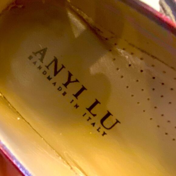 Anyi Lu red patent leather detachable strap Mary Jane pumps made in Italy 38.5 - Picture 10 of 10